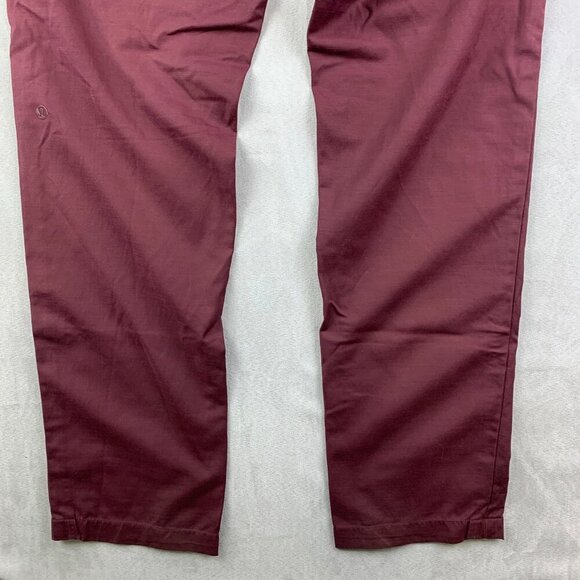 Lululemon Mens Pants 34 Purple Chino ABC Classic Tapered Nylon Cotton 34x33 - Picture 11 of 12